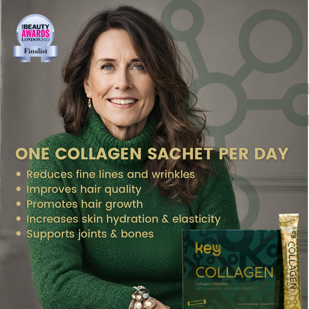 Premium liquid collagen sachets for women’s skin, hair, nail and joint support